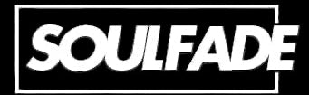 White 'SOULFADE' logo on a black background